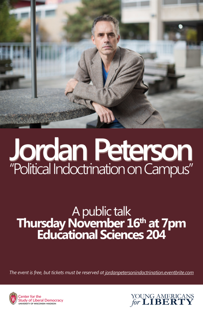 Poster for Jordan Peterson event.