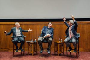 Max Boot and Stephen Moore argue with Marc Thiessen moderating.