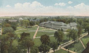 A college campus quad.
